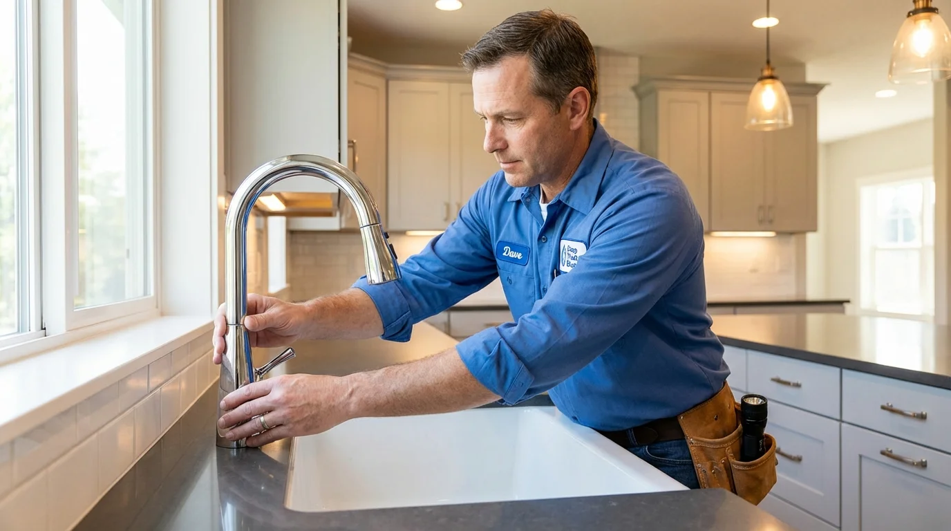 Kitchen faucet installation by Johns Plumbing LLC in Occoquan
